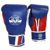 VICTORY GLOVES SAVAGE V2 LEATHER HOOK AND LOOP BLUE/RED/WHITE