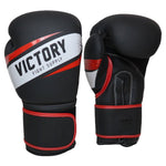 VICTORY GLOVES BOXING IMPACT V2 SYNTEC HOOK AND LOOP BLACK/RED/WHITE