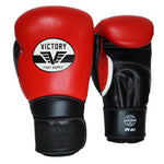 VICTORY GLOVES CLASSIC LEATHER HOOK & LOOP RED/BLACK