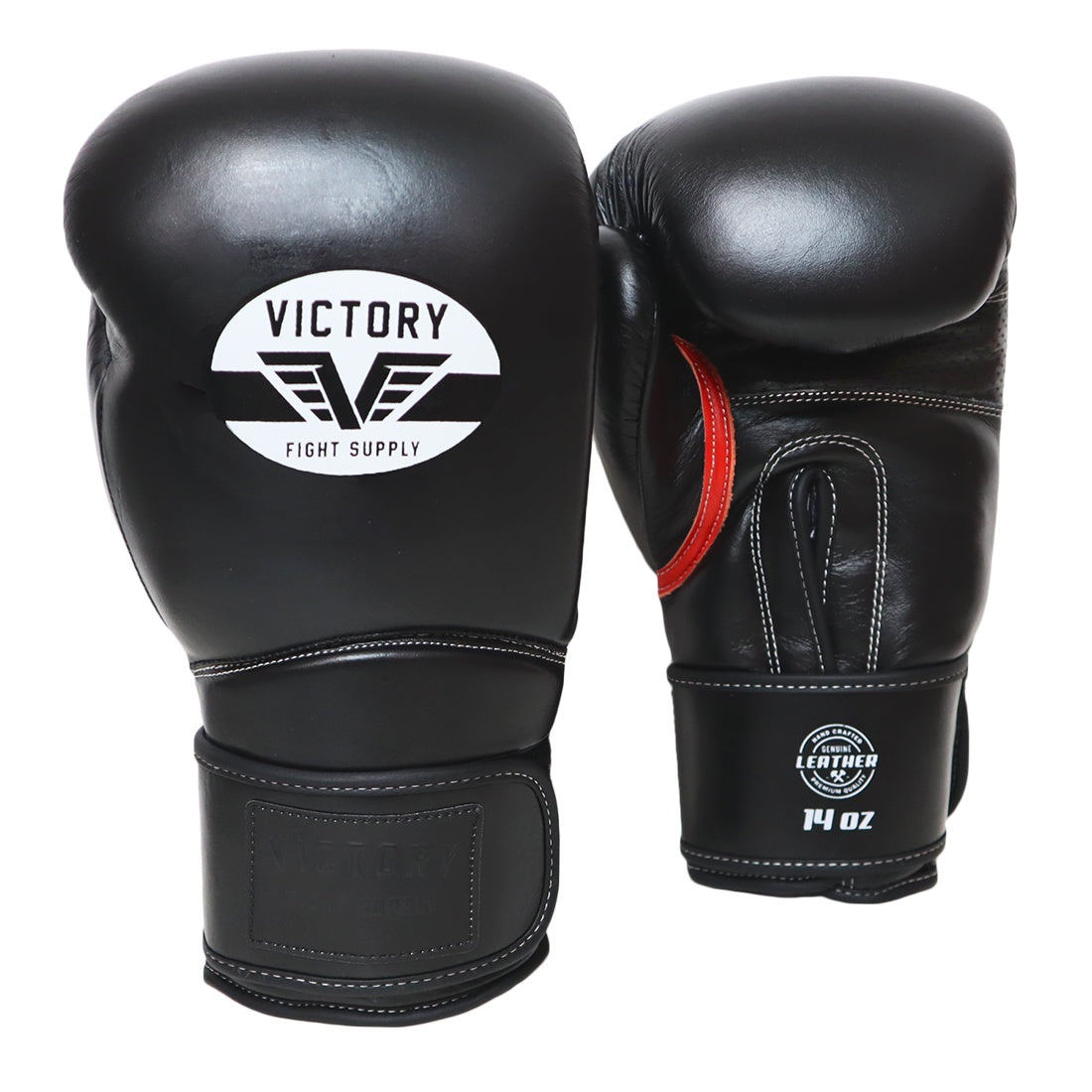 VICTORY GLOVES CLASSIC LEATHER HOOK & LOOP BLACK
