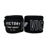 VICTORY HANDWRAPS BOXING SEMI STRETCH 4.5 METER 180" BLACK/WHITE