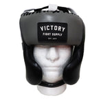 VICTORY HEADGEAR CHEEK LEATHER SAVAGE SERIES OS BLACK/GREY/WHITE