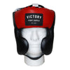 VICTORY HEADGEAR CHEEK LEATHER SAVAGE SERIES OS BLACK/RED