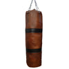 VICTORY HEAVY BAG 4' FT  85 LBS VINTAGE SERIES LEATHER UNFILLED WHISKEY BROWN/BLACK