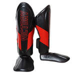 VICTORY SHINGUARDS CARBON SYNTEC BLACK/RED