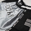 VICTORY MUAY THAI SHORTS IMPACT BLACK/SILVER/WHITE