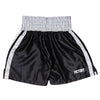 VICTORY BOXING SHORTS VICE SERIES SHORTER HYBRID CUT BLACK/SILVER