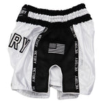 VICTORY MUAY THAI SHORTS IMPACT WHITE/BLACK