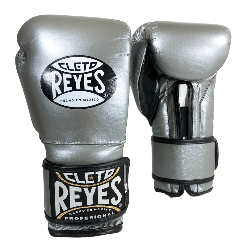 CLETO REYES GLOVES HOOK AND LOOP SILVER TITANIUM