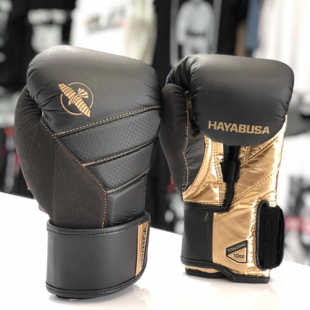 hayabusa handschuhe Hayabusa T3 Boxing Gloves-Black/Gold-10 oz