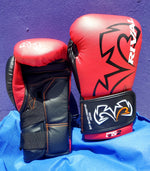 RIVAL GLOVES RS11V BOXING VELCRO RED/BLACK