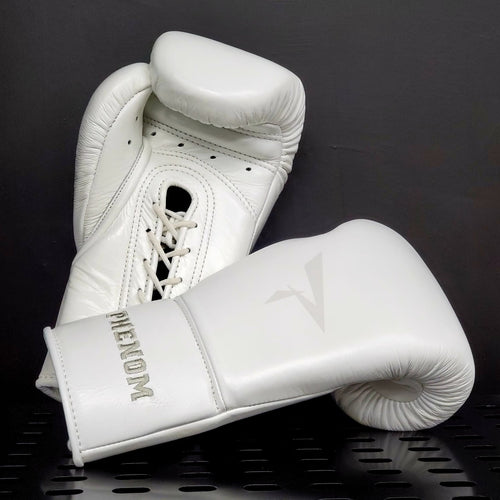 PHENOM BOXING GLOVES ELITE SG210 LACE LEATHER WHITE