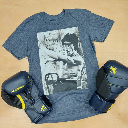 BRUCE LEE SHIRT CLASSIC BRUCE HEATHER BLUE