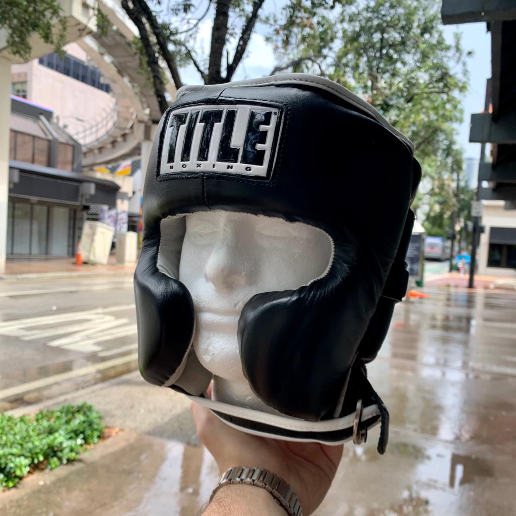 TITLE HEADGEAR LEATHER SPARRING JAPAN STYLE BLACK
