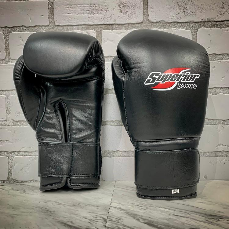 SUPERIOR GLOVES BOXING JAPAN STYLE HOOK & LOOP BLACK