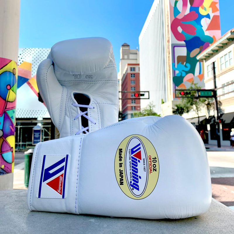 WINNING FIGHT GLOVES PRO LACE WHITE