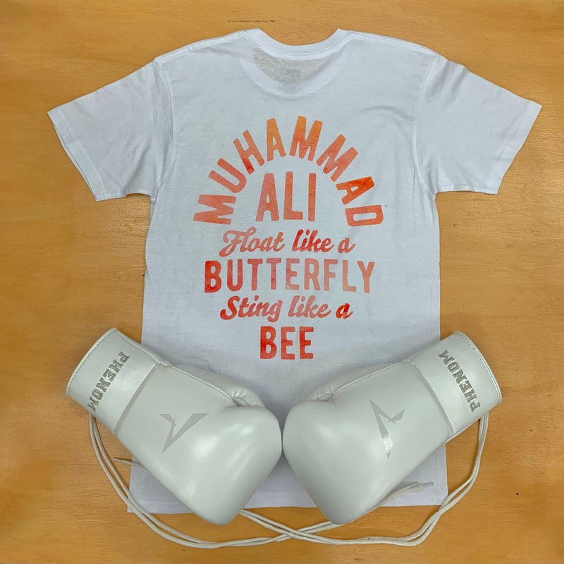 MUHAMMAD ALI SHIRT BEE & BUTTERFLY WHITE/RED