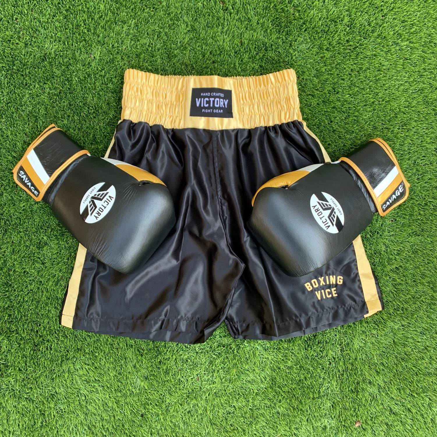 Boxing gloves and shorts shop