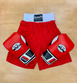 DRAGON BOXING SHORTS COMPETITON TRUNKS RED/WHITE