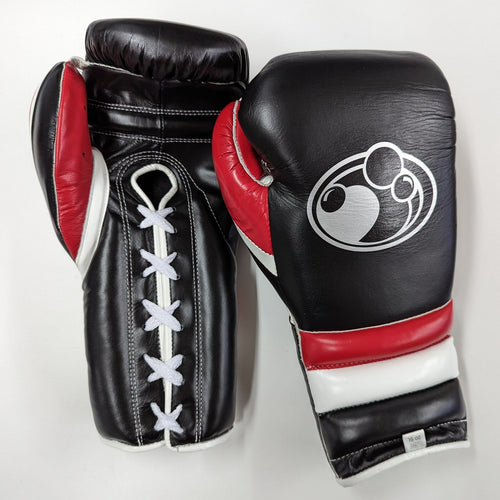GRANT WORLDWIDE GLOVES LACE BLACK/RED 16OZ