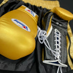 WINNING GLOVES CUSTOM HOOK & LOOP GOLD/BLACK 