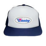 WINNING HAT LOGO TRUCKER CAP NAVY BLUE/WHITE