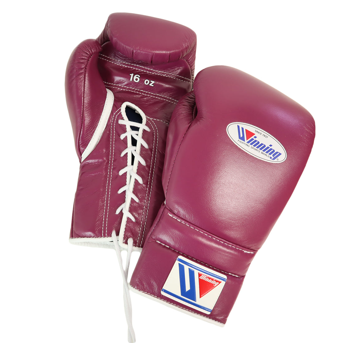 WINNING GLOVES CUSTOM LACE WINE / WHITE 16OZ – MSM FIGHT SHOP