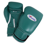 WINNING GLOVES CUSTOM HOOK & LOOP GREEN/WHITE 16OZ