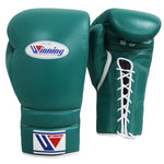 WINNING GLOVES CUSTOM LACE 16OZ GREEN/WHITE