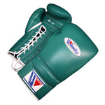 WINNING GLOVES CUSTOM LACE 16OZ GREEN/WHITE