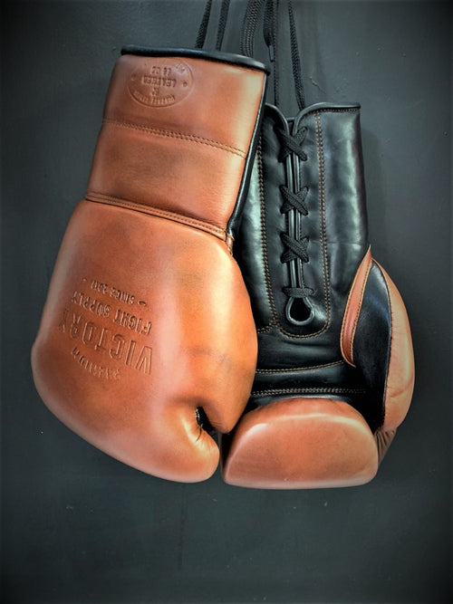 VICTORY GLOVES VINTAGE SERIES LACE WHISKEY BROWN/BLACK