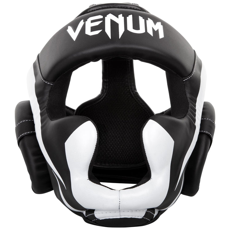 VENUM HEADGEAR ELITE BLACK/WHITE - MSM FIGHT SHOP