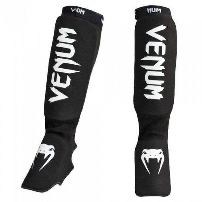 VENUM SHINGUARDS KONTACT INSTEP BLACK/WHITE - MSM FIGHT SHOP