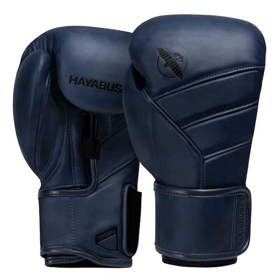 HAYABUSA GLOVES T3 LX HOOK AND LOOP LEATHER BLUE