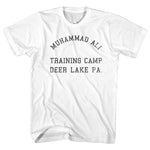 MUHAMMAD ALI SHIRTS TRAINING CAMP DEER LAKE WHITE - MSM FIGHT SHOPMUHAMMAD ALI