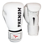 PHENOM BOXING BAG GLOVES ELITE XDT-200 HOOK AND LOOP WHITE