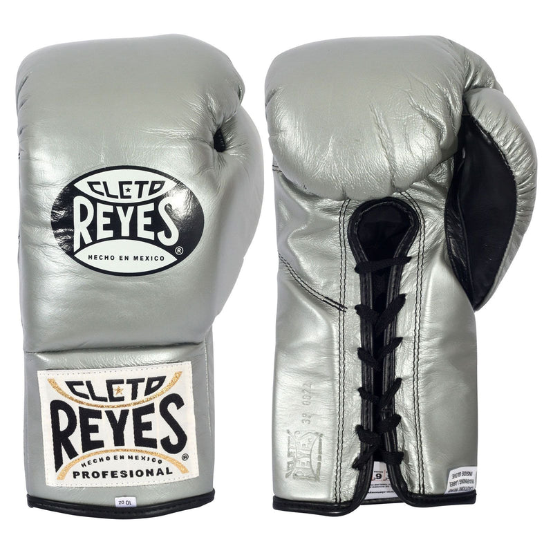 CLETO REYES FIGHT GLOVES TRADITIONAL LACE SILVER