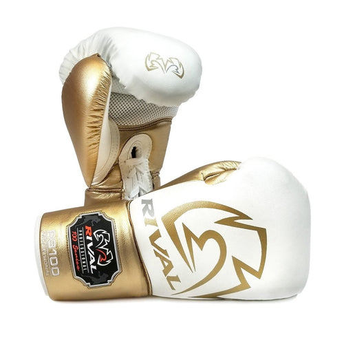 RIVAL GLOVES LACE RS100 LIMITED EDITION WHITE/GOLD - MSM FIGHT SHOPRIVAL BOXING