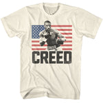 ROCKY SHIRT CREED AMERICAN FLAG BONE WHITE/BLACK