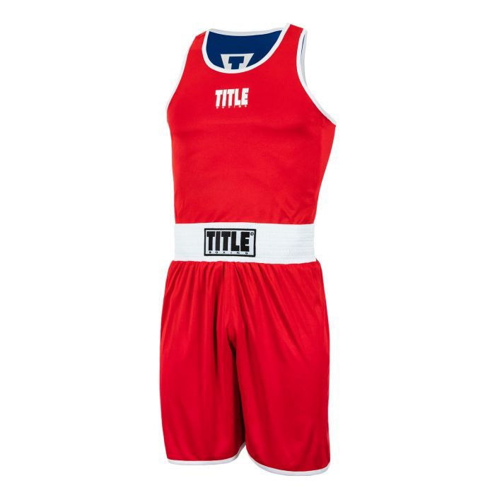 TITLE BOXING SET REVERSIBLE AMATEUR ELITE 2.0 BLUE/RED