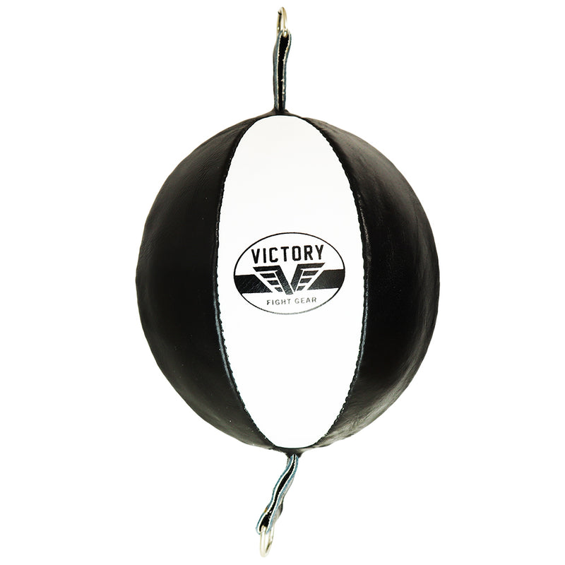 VICTORY DOUBLE END BAG LEATHER  9 INCH - BLACK /WHITE