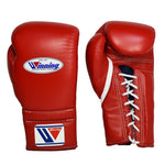 WINNING GLOVES LACE BOXING RED - MSM FIGHT SHOPWINNING