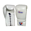 WINNING GLOVES LACE BOXING WHITE - MSM FIGHT SHOPWINNING